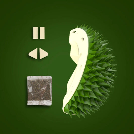 New Durian  Scratching Comb 2-in-1 Pet Comb For Cat Grooming Dental Care Pet Comb Cat Corner Scratching Rubbing Brush - Color: Green